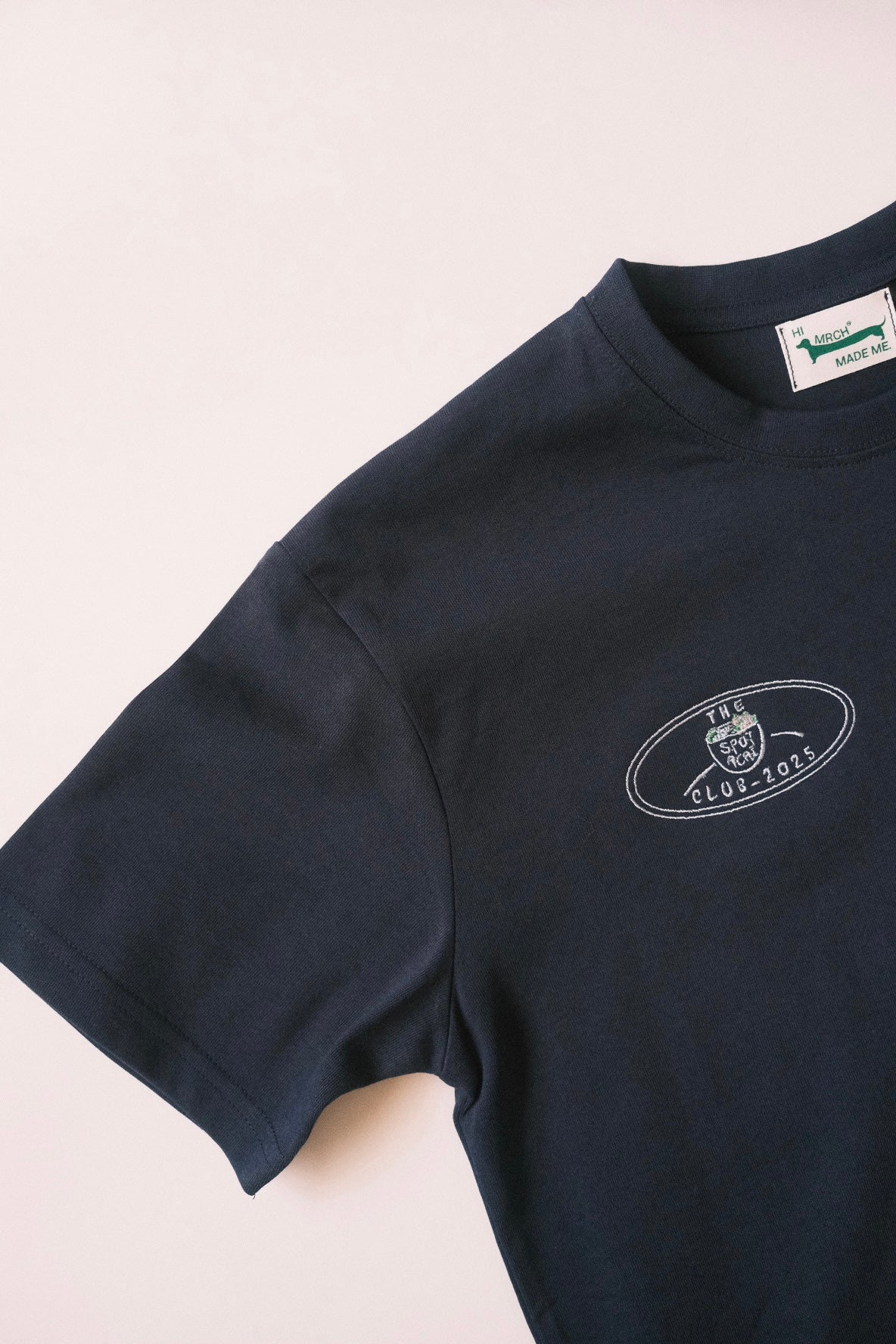 spot navy tee