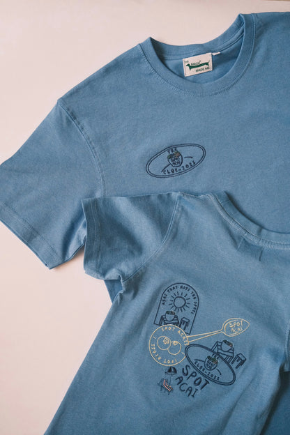 spot sky blue tee